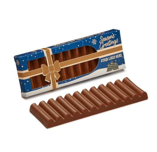 Printed Eco 12 Baton Bar Box - Present Box - Milk Chocolate
