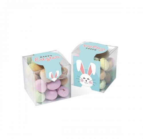 Mini Easter Eggs - Clear Cube Speckled Chocolate Eggs