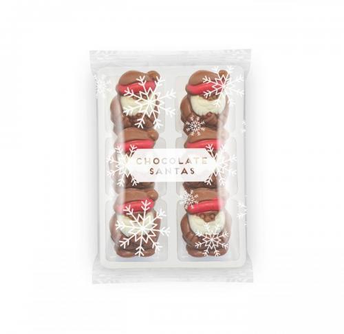 Winter Collection – Flow Wrapped Tray - Milk Chocolate Santas