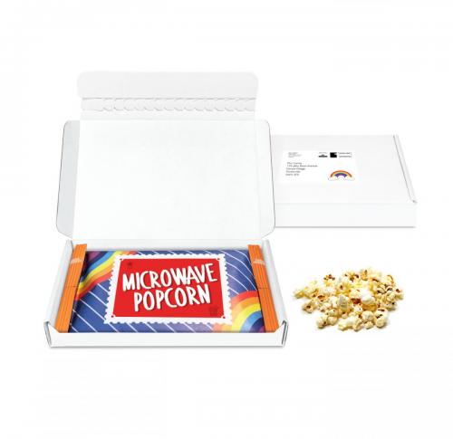 Letterbox Sweets Popcorn Pack – Midi Postal Box - Microwave Popcorn - Microwave Popcorn DP