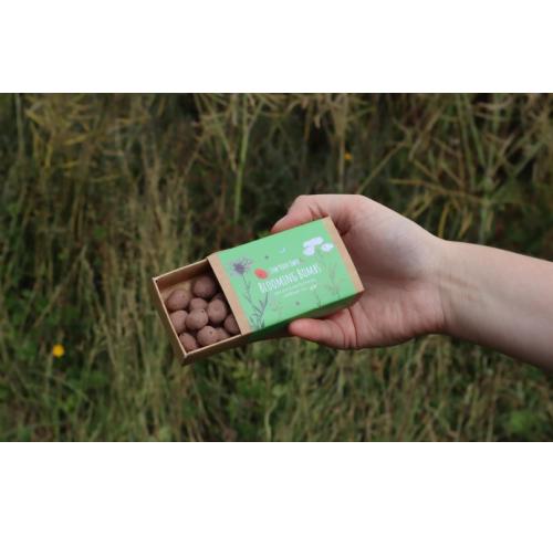 Custom Printed Blooming Flower Bombs - Contains 20  Seedballs Unique Blend Of 16 Wildflowers