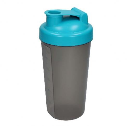 Custom Protein Shakers With Embossed Scale 600ml Transparent
