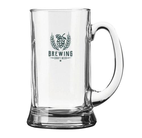 Branded Pint Glass Tankard With Handle