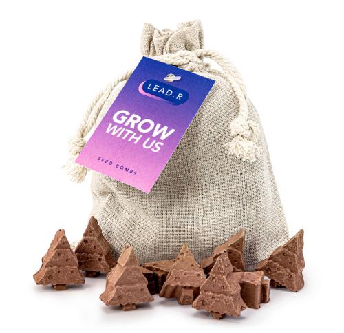 Branded Santa Sack Of Christmas Tree Seed Bombs