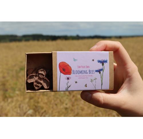 Custom Printed Bee-Shaped Seed Balls - 16 Wildflower Seed Varieties