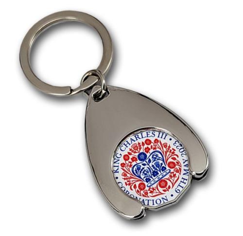 King Charles III Coronation Trolley Coin Keyrings