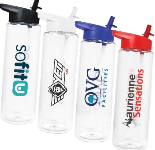 Promotional Water Bottles 700ml Flip Straw BPA Free