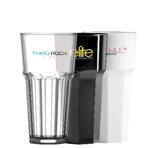 Custom Promotional Polycarbonate Reusable Remedy Glasses (340ml/12oz) Clear, Black Or White