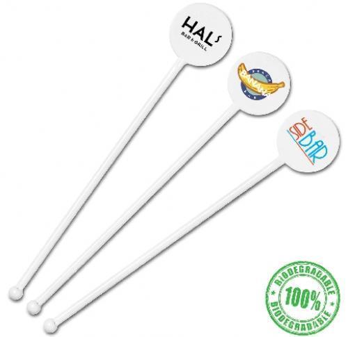 Biodegradable White PLA Cocktail Stirrers