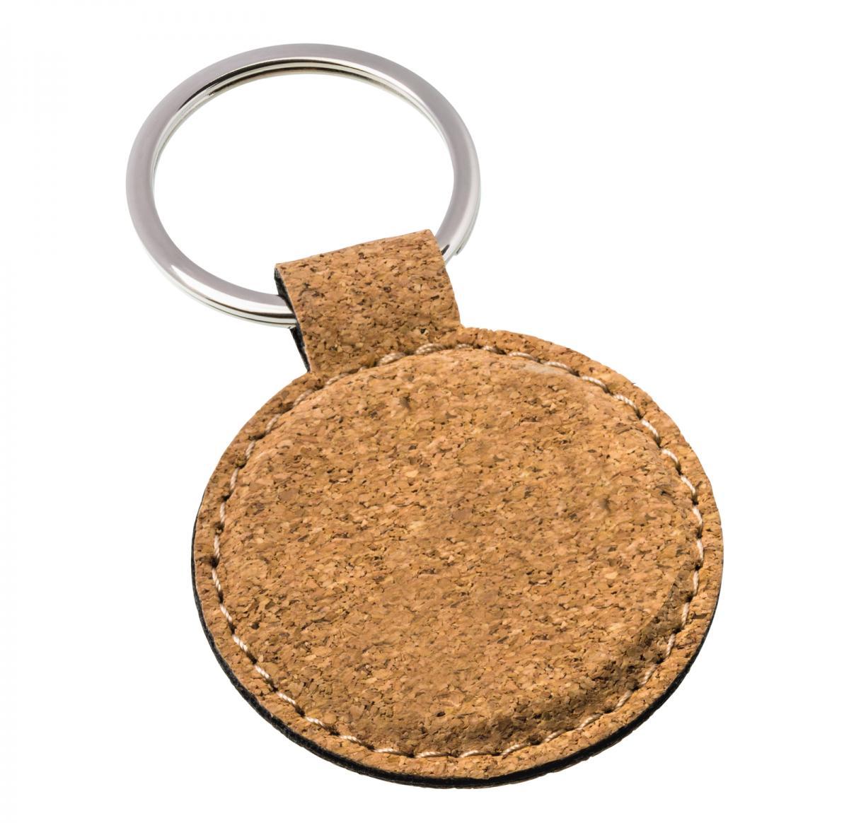 Sustainable Cork Keyring -PALAISEAU-ROUND