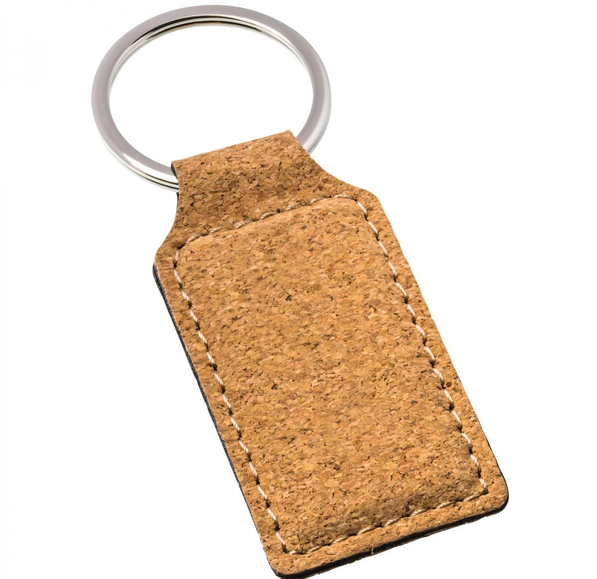 Sustainable Cork Keyring -PALAISEAU-RECTANGULAR