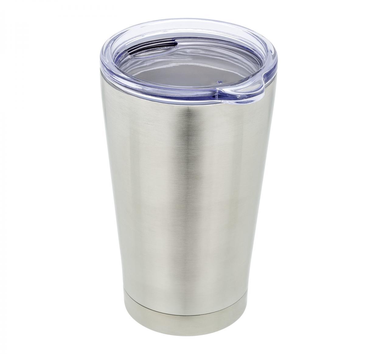 Metal Travel Mug 360ml  -HAZELWOODS SILVER