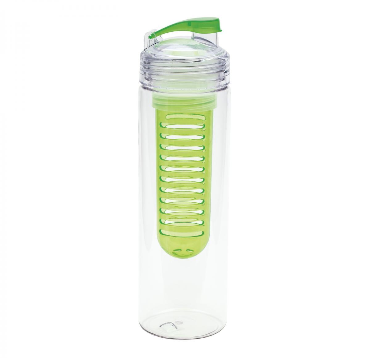 Printed Water Bottle With Fruit Infuser 700ml -JOLIETTA GREEN