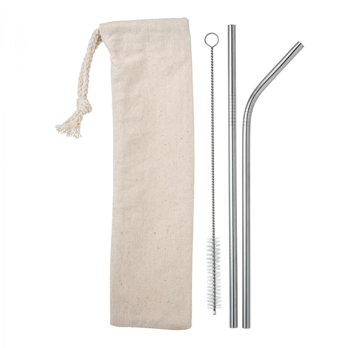 Custom Metal Reusable Straw Set