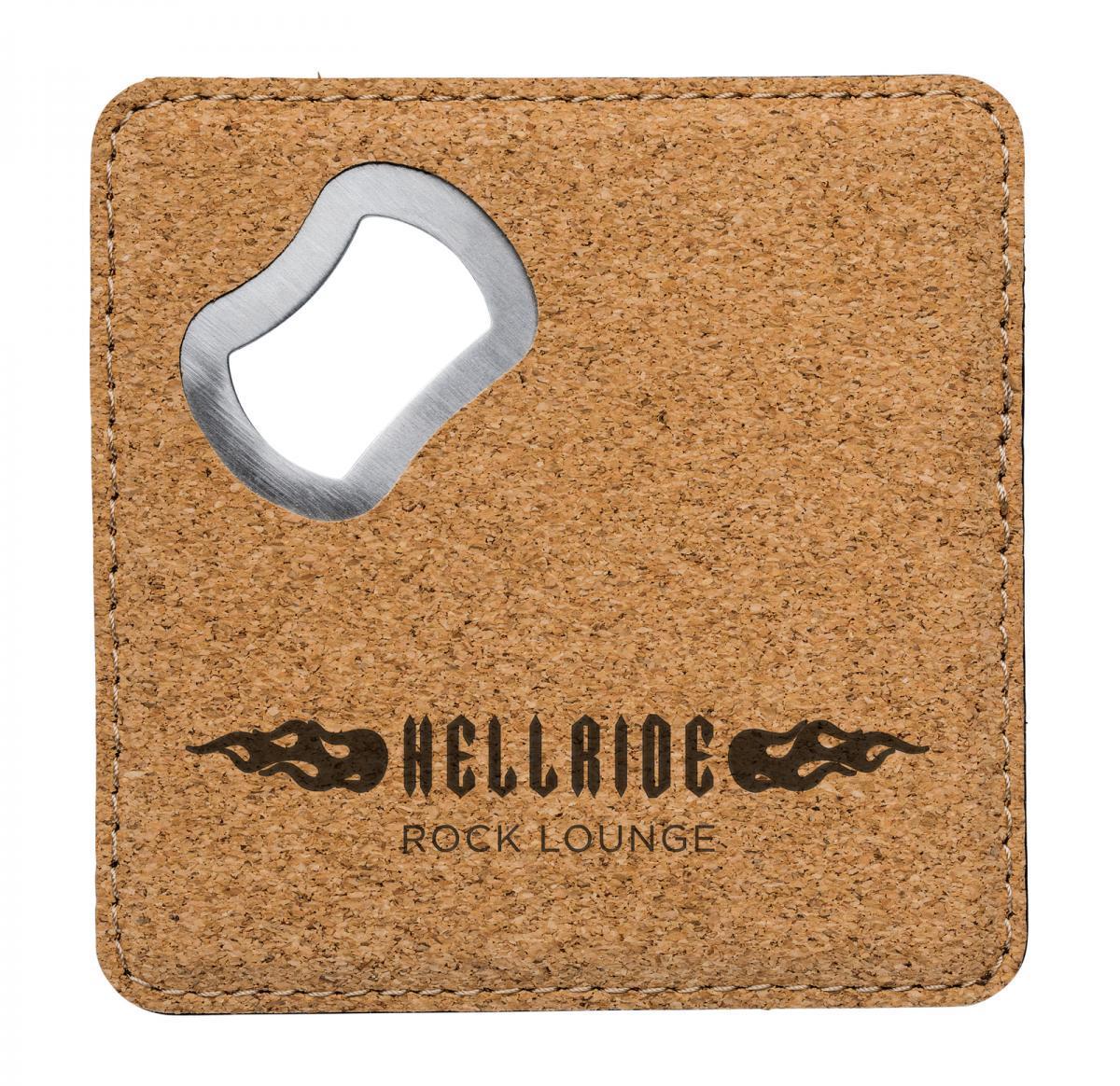 Cork Coaster With Bottle Opener -TORREÓN LIGHT BROWN