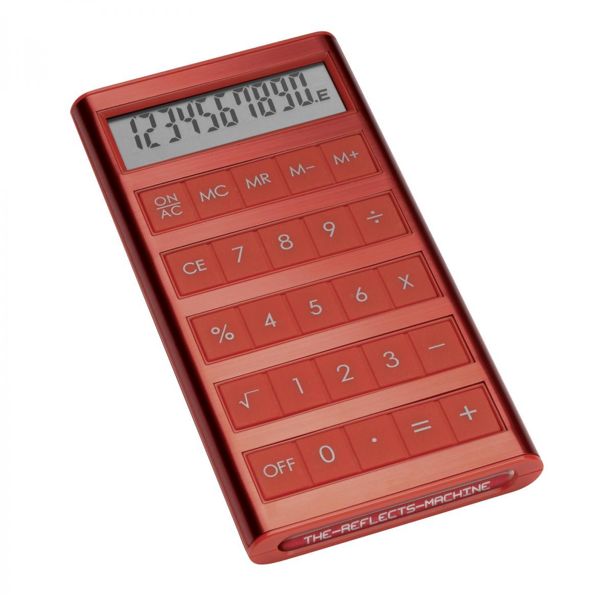 Solar calculator -MACHINE RED