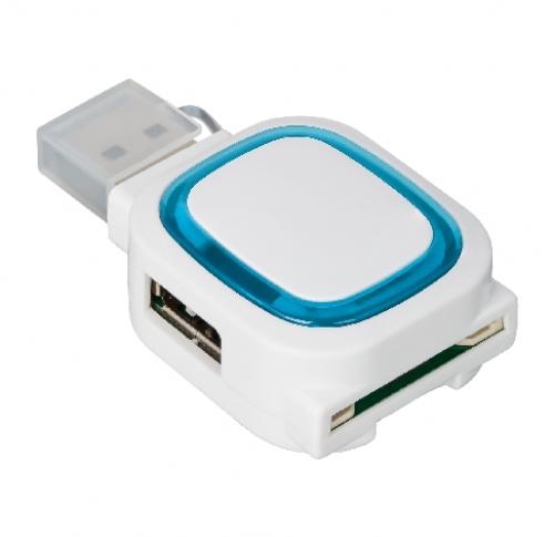 2-port USB hub and card reader -COLLECTION 500