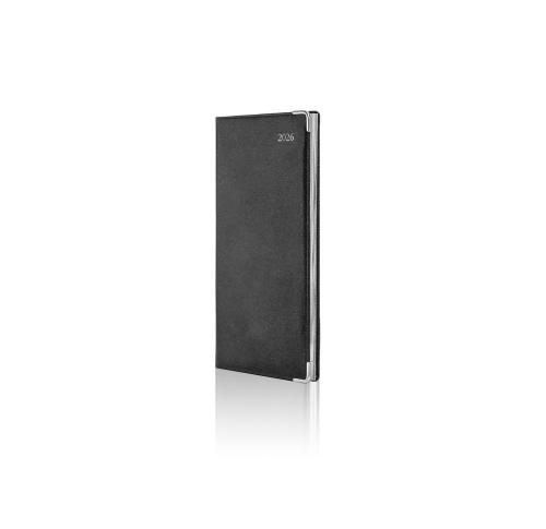Branded Castelli Pocket Weekly Diaries 2026 White Colombia De Luxe Silver Trim