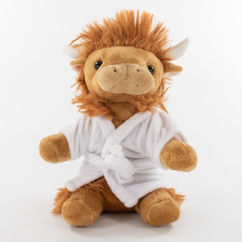 14 Cms Soft Plush Toy Highland Cow Custom Logo