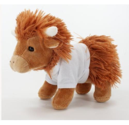 14 Cms Soft Plush Toy Highland Cow Custom Logo