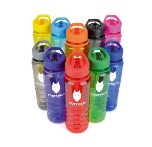 Printed 750ml Sports Bottle BPA Free Flip Straw