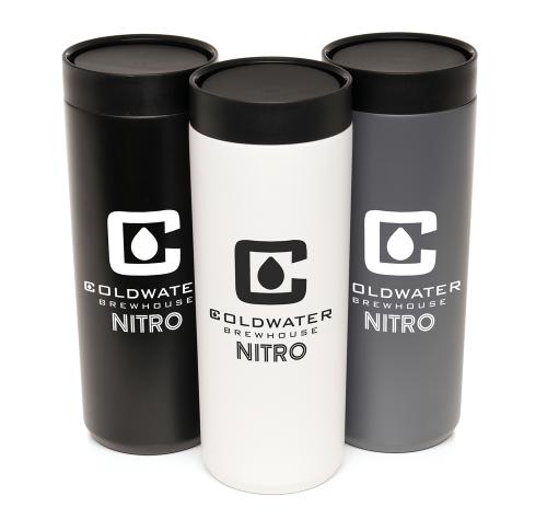 Insulated Recycled Stainless Steel Pushpour 600ml Tumbler