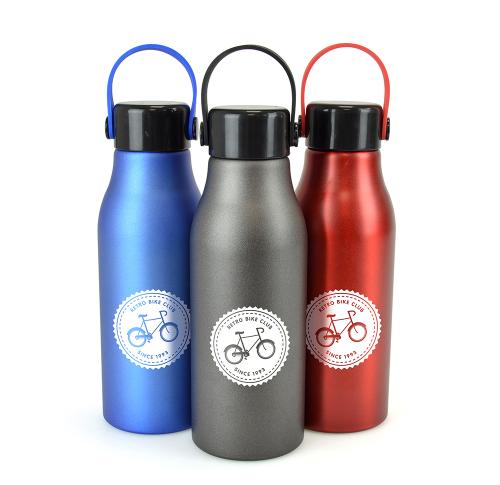 Printed 690ml Aluminium Drinks Bottle Carry Handle - Dapto