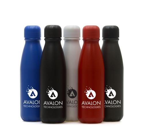 Branded Aluminium Drinks Water Bottle Powder Coated Finish 550ml
