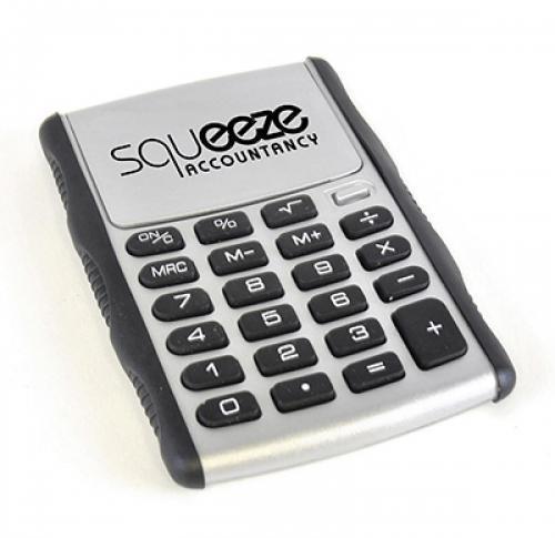 Printed Calculator Dual Powered Battery Included