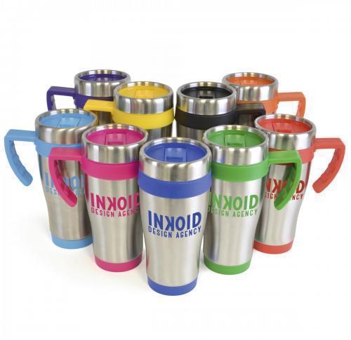 Thermal Travel Mugs Printed With Logo 450ml Stainless Steel