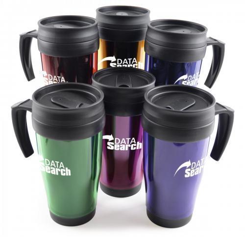 Custom Travel Mugs 400ml Double Walled With Handle Marco