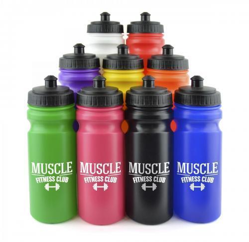 Printed School Plastic Water Bottles Finger Grip 600ml