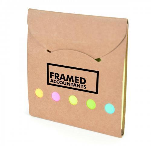 Recycled Printed Paper Matchbook Sticky Notes & Page Flag Holder