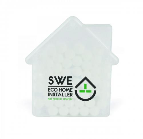 House Shaped Printed Plastic Mint Cards