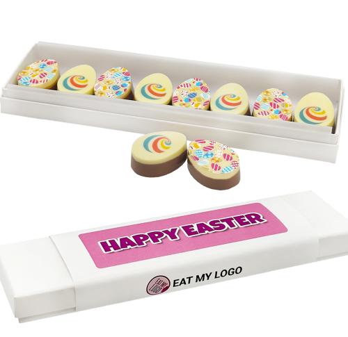 Easter Egg Chocolates Pack Of 8 - Printed Logo