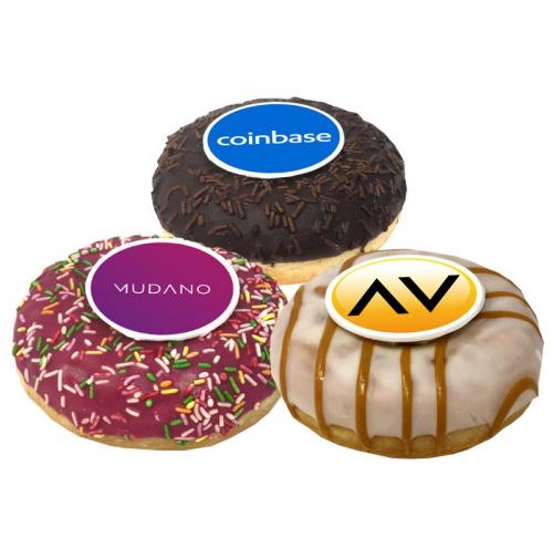Corporate Event Branded Doughnuts - Edible Logo