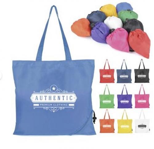Custom Logo Large Polyester Folding Shopper Tote Bags  Bayford