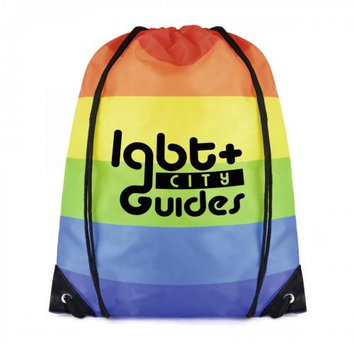 Rainbow LGBGTQ Gay Pride Drawstring Bags 