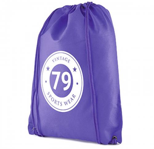 Recyclable Eco Drawstring Sports Gym Bags Printed Logo