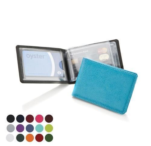 Custom Logo Oyster Card Credit Card Holders For 6-8 Cards Leather Look
