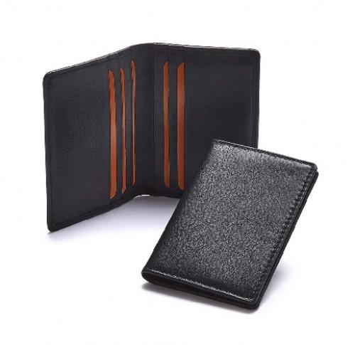 Promotional Branded Nappa Leather Slim Card Wallets Sandringham 