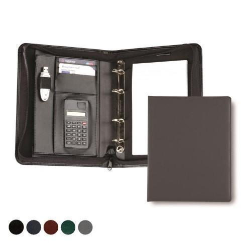 Hampton Leather A5 Deluxe Zipped Ring Binder