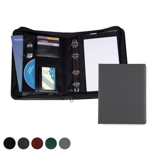 Hampton Leather A5 Deluxe Zipped Ring Binder