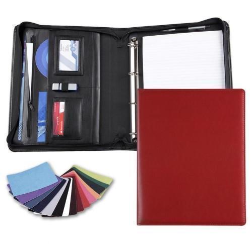 Custom Logo Belluno A4 Deluxe Zipped Ring Binder Conference Folders