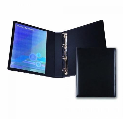 Black Belluno PU A4 Economy Ring Binder