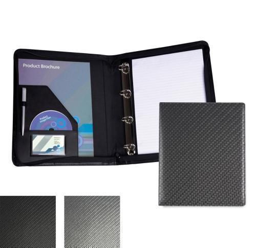 Carbon Fibre Effect Zipped Ring Binder