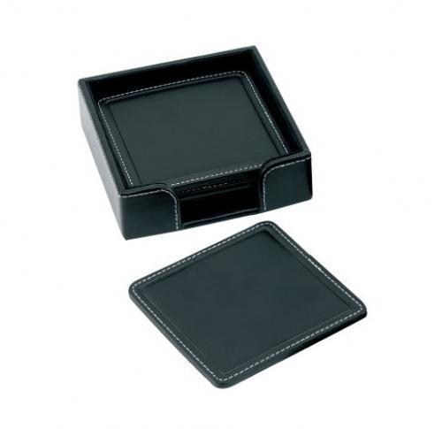 Sandringham Nappa Leather Square Coaster Set