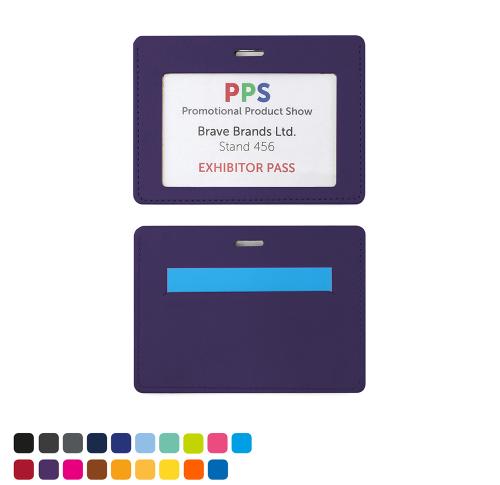 Landscape ID Card Holder in a choice of 20 colours in vegan matt velvet Torino.