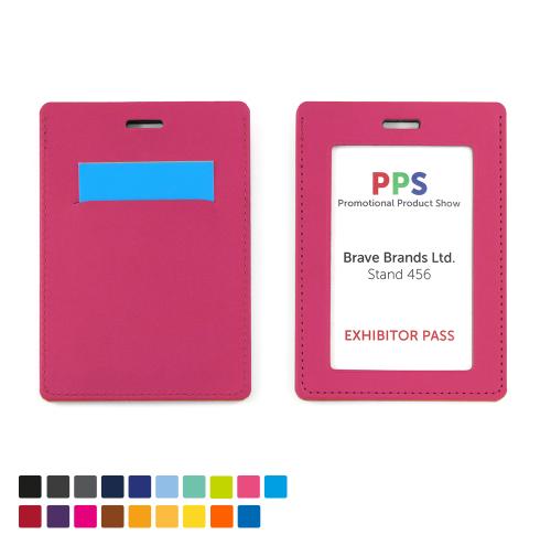 Portrait ID Card Holder in a choice of 20 colours in vegan matt velvet Torino.