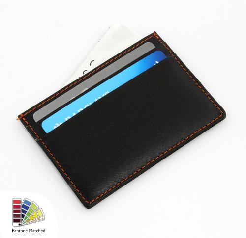Sandringham Nappa Leather Deluxe Slim Card Case made to order in any Pantone Colour
